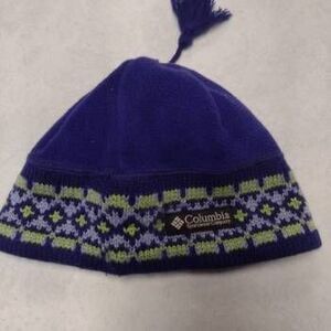 Columbia Fleece Winter Hat Kids Blue One Size FM Winter Snow Fun Youth